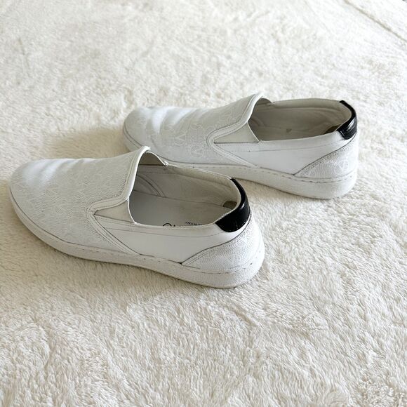 Valentino Adriel Monogram Leather Slip on Sneakers Size 9 White Made in Italy - Picture 2 of 7